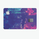 Blue & Purple Grunge - Premium Protective Decal Skin-Kit for the Apple Credit Card