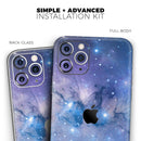 Blue & Purple Mixed Universe  - Protective Skin Wrap & Decal – Compatible with iPhone SE to iPhone 17 Pro Max (All Models)