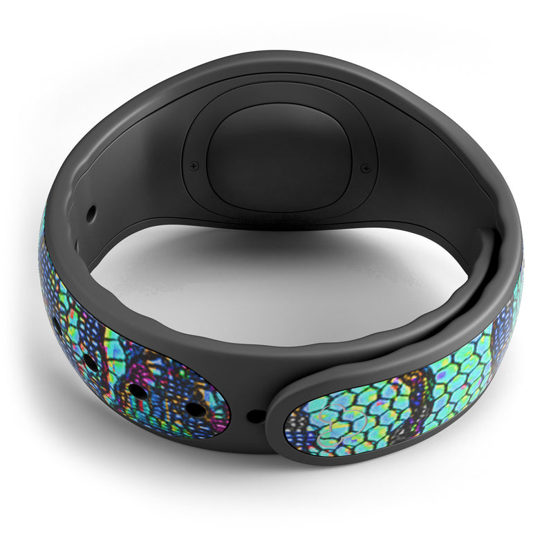 Blue & Teal Lace Texture - Decal Skin Wrap Kit for the Disney Magic Band