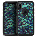 Blue & Teal Lace Texture - Skin Kit for the iPhone OtterBox Cases