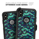 Blue & Teal Lace Texture - Skin Kit for the iPhone OtterBox Cases