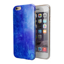 Blue 275 Absorbed Watercolor Texture iPhone 6/6s or 6/6s Plus 2-Piece Hybrid INK-Fuzed Case