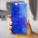 Blue 275 Absorbed Watercolor Texture iPhone 6/6s or 6/6s Plus 2-Piece Hybrid INK-Fuzed Case