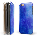 Blue 275 Absorbed Watercolor Texture iPhone 6/6s or 6/6s Plus 2-Piece Hybrid INK-Fuzed Case