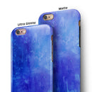 Blue 275 Absorbed Watercolor Texture iPhone 6/6s or 6/6s Plus 2-Piece Hybrid INK-Fuzed Case