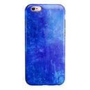 Blue 275 Absorbed Watercolor Texture iPhone 6/6s or 6/6s Plus 2-Piece Hybrid INK-Fuzed Case