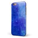 Blue 275 Absorbed Watercolor Texture iPhone 6/6s or 6/6s Plus 2-Piece Hybrid INK-Fuzed Case