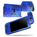 Blue 275 Absorbed Watercolor Texture - Skin Wrap Decal for Nintendo Switch Lite Console & Dock - 3DS XL - 2DS - Pro - DSi - Wii - Joy-Con Gaming Controller