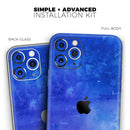 Blue 275 Absorbed Watercolor Texture - Vinyl Skin Wrap for iPhone 17 Pro Max, 17 Pro, 17 Air, 17, 16 & All Models — Soft Matte or Ultra Gloss