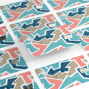 Blue, Pink, and Tan Sections - Premium Protective Decal Skin-Kit for the Apple Credit Card