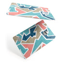 Blue, Pink, and Tan Sections - Premium Protective Decal Skin-Kit for the Apple Credit Card