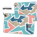 Blue, Pink, and Tan Sections - Premium Protective Decal Skin-Kit for the Apple Credit Card