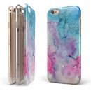 Blue 2 Absorbed Watercolor Texture iPhone 6/6s or 6/6s Plus 2-Piece Hybrid INK-Fuzed Case