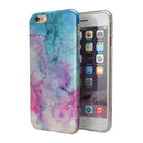 Blue 2 Absorbed Watercolor Texture iPhone 6/6s or 6/6s Plus 2-Piece Hybrid INK-Fuzed Case