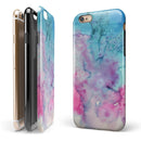 Blue 2 Absorbed Watercolor Texture iPhone 6/6s or 6/6s Plus 2-Piece Hybrid INK-Fuzed Case