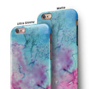 Blue 2 Absorbed Watercolor Texture iPhone 6/6s or 6/6s Plus 2-Piece Hybrid INK-Fuzed Case