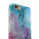 Blue 2 Absorbed Watercolor Texture iPhone 6/6s or 6/6s Plus 2-Piece Hybrid INK-Fuzed Case