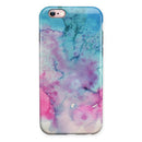 Blue 2 Absorbed Watercolor Texture iPhone 6/6s or 6/6s Plus 2-Piece Hybrid INK-Fuzed Case