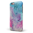 Blue 2 Absorbed Watercolor Texture iPhone 6/6s or 6/6s Plus 2-Piece Hybrid INK-Fuzed Case