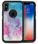 Blue 2 Absorbed Watercolor Texture - iPhone X OtterBox Case & Skin Kits