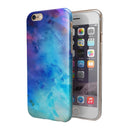Blue 34222 Absorbed Watercolor Texture iPhone 6/6s or 6/6s Plus 2-Piece Hybrid INK-Fuzed Case
