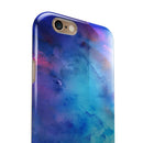 Blue 34222 Absorbed Watercolor Texture iPhone 6/6s or 6/6s Plus 2-Piece Hybrid INK-Fuzed Case