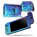 Blue 34222 Absorbed Watercolor Texture - Skin Wrap Decal for Nintendo Switch Lite Console & Dock - 3DS XL - 2DS - Pro - DSi - Wii - Joy-Con Gaming Controller