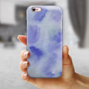 Blue 3 Absorbed Watercolor Texture iPhone 6/6s or 6/6s Plus 2-Piece Hybrid INK-Fuzed Case