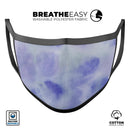 Blue 3 Absorbed Watercolor Texture - Made in USA Mouth Cover Unisex Anti-Dust Cotton Blend Reusable & Washable Face Mask with Adjustable Sizing for Adult or Child