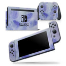 Blue 3 Absorbed Watercolor Texture - Skin Wrap Decal for Nintendo Switch Lite Console & Dock - 3DS XL - 2DS - Pro - DSi - Wii - Joy-Con Gaming Controller