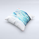 Blue 3d Vector Spikes Ink-Fuzed Decorative Throw Pillow