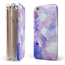 Blue 4 Absorbed Watercolor Texture iPhone 6/6s or 6/6s Plus 2-Piece Hybrid INK-Fuzed Case