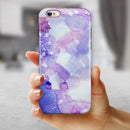 Blue 4 Absorbed Watercolor Texture iPhone 6/6s or 6/6s Plus 2-Piece Hybrid INK-Fuzed Case