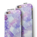 Blue 4 Absorbed Watercolor Texture iPhone 6/6s or 6/6s Plus 2-Piece Hybrid INK-Fuzed Case