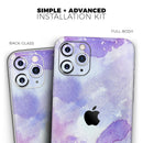 Blue 4 Absorbed Watercolor Texture - Vinyl Skin Wrap for iPhone 17 Pro Max, 17 Pro, 17 Air, 17, 16 & All Models — Soft Matte or Ultra Gloss