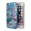 Blue 62 Absorbed Watercolor Texture iPhone 6/6s or 6/6s Plus 2-Piece Hybrid INK-Fuzed Case