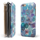 Blue 62 Absorbed Watercolor Texture iPhone 6/6s or 6/6s Plus 2-Piece Hybrid INK-Fuzed Case