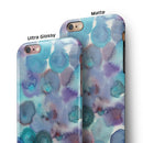 Blue 62 Absorbed Watercolor Texture iPhone 6/6s or 6/6s Plus 2-Piece Hybrid INK-Fuzed Case