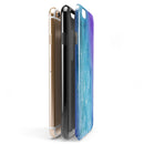 Blue 823 Absorbed Watercolor Texture iPhone 6/6s or 6/6s Plus 2-Piece Hybrid INK-Fuzed Case