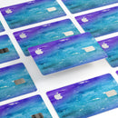 Blue 823 Absorbed Watercolor Texture - Premium Protective Decal Skin-Kit for the Apple Credit Card