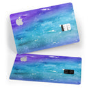 Blue 823 Absorbed Watercolor Texture - Premium Protective Decal Skin-Kit for the Apple Credit Card