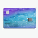 Blue 823 Absorbed Watercolor Texture - Premium Protective Decal Skin-Kit for the Apple Credit Card