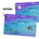 Blue 823 Absorbed Watercolor Texture - Premium Protective Decal Skin-Kit for the Apple Credit Card
