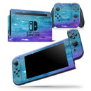 Blue 823 Absorbed Watercolor Texture - Skin Wrap Decal for Nintendo Switch Lite Console & Dock - 3DS XL - 2DS - Pro - DSi - Wii - Joy-Con Gaming Controller
