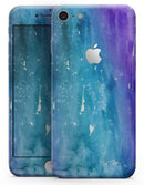 Blue 823 Absorbed Watercolor Texture - Skin-kit for the iPhone 8 or 8 Plus