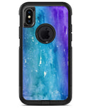 Blue 823 Absorbed Watercolor Texture - iPhone X OtterBox Case & Skin Kits