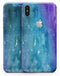 Blue 823 Absorbed Watercolor Texture - iPhone X Skin-Kit