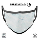 Blue 87 Textured Marble - Made in USA Mouth Cover Unisex Anti-Dust Cotton Blend Reusable & Washable Face Mask with Adjustable Sizing for Adult or Child