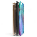 Blue 89608 Absorbed Watercolor Texture iPhone 6/6s or 6/6s Plus 2-Piece Hybrid INK-Fuzed Case