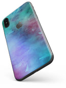 Blue 89608 Absorbed Watercolor Texture - iPhone X Skin-Kit